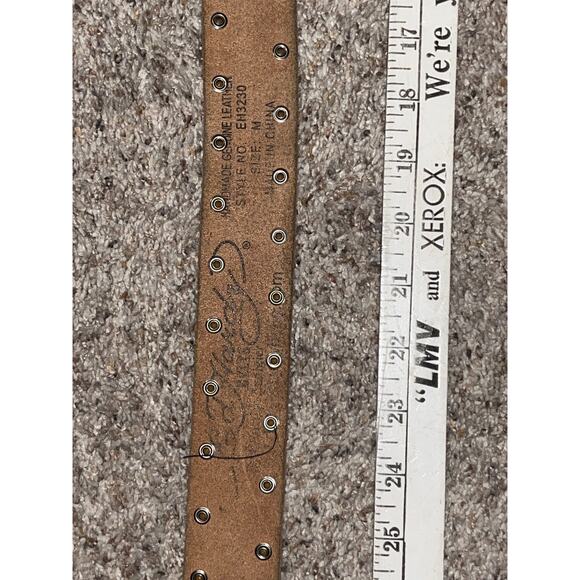 ED HARDY Belt White Distressed Medium Vintage Y2K Rhinestones - Picture 7 of 11